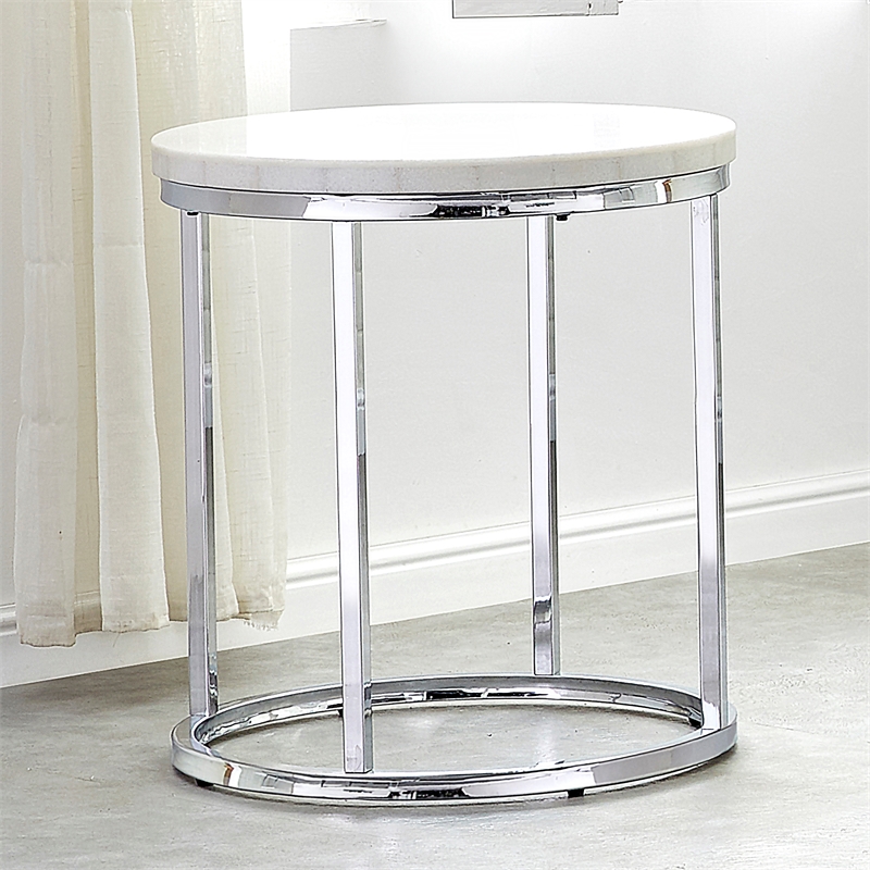 Steve Silver Echo 3pc Coffee & End Table Set in White