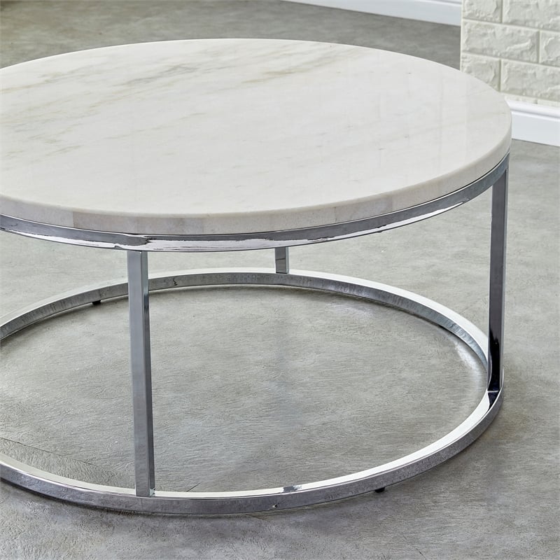 Steve Silver Echo 3pc Coffee & End Table Set in White