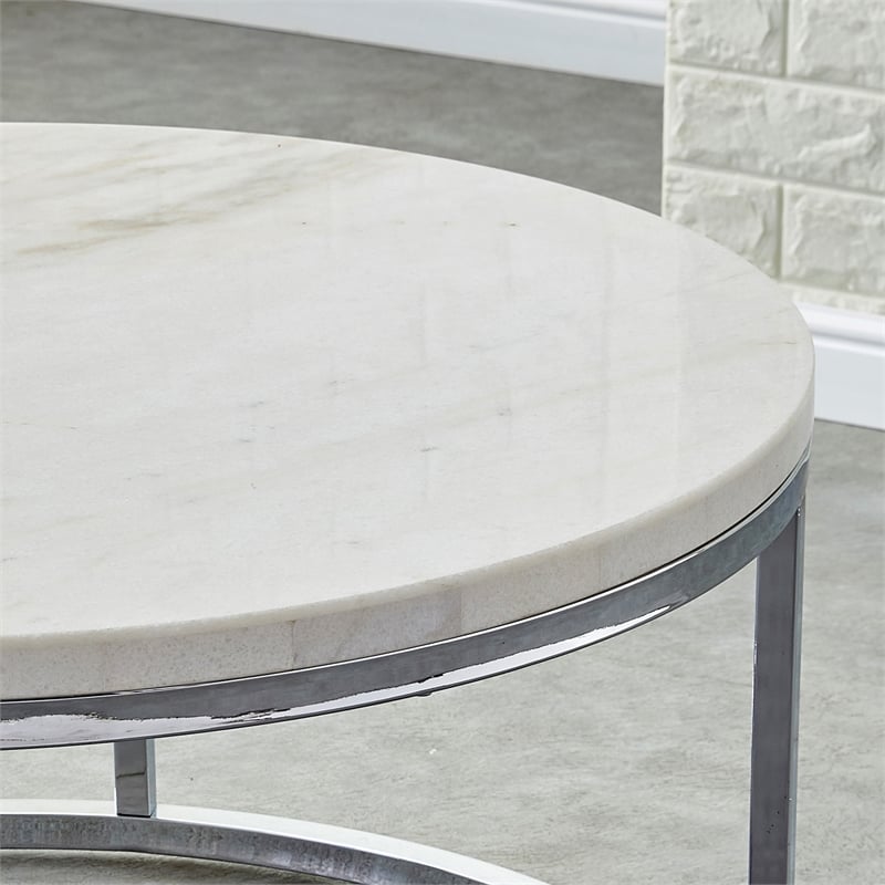 Steve Silver Echo 3pc Coffee & End Table Set in White