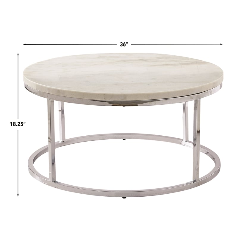 Steve Silver Echo 3pc Coffee & End Table Set in White