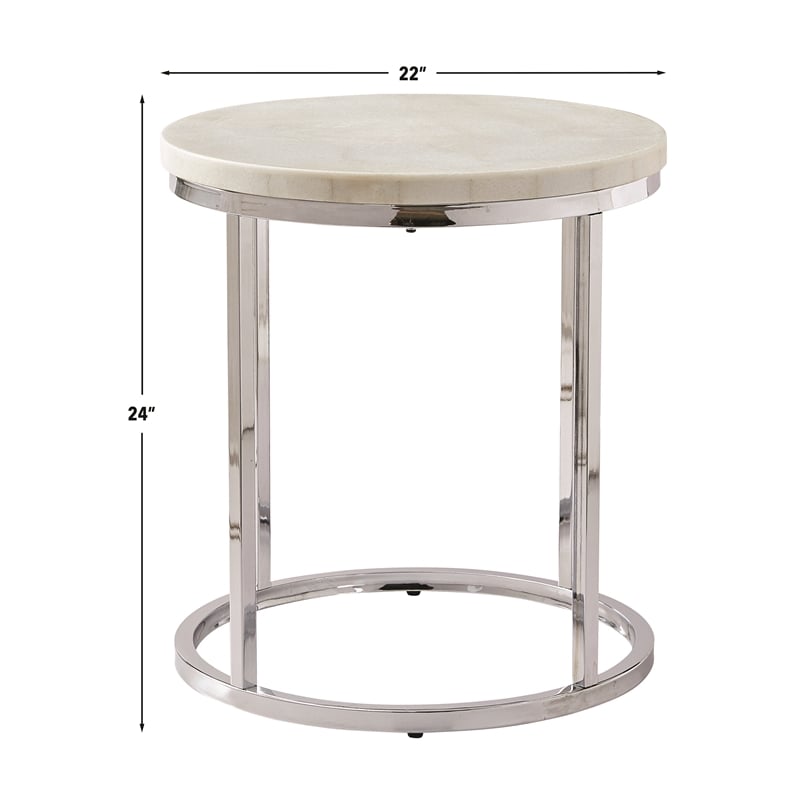 Steve Silver Echo 3pc Coffee & End Table Set in White