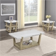 Steve Silver Perth 3-Piece Marble Top Coffee & End Table Set
