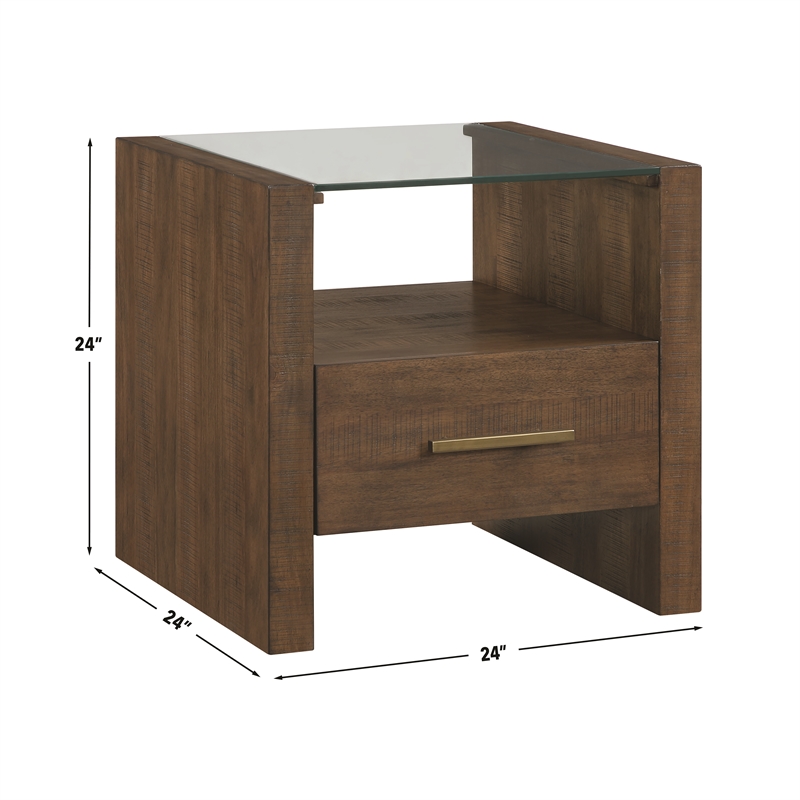 Steve Silver Garland 3-Piece Coffee & End Table Set in Brown
