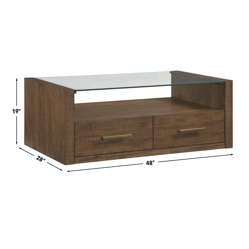 Steve Silver Garland 3-Piece Coffee & End Table Set in Brown