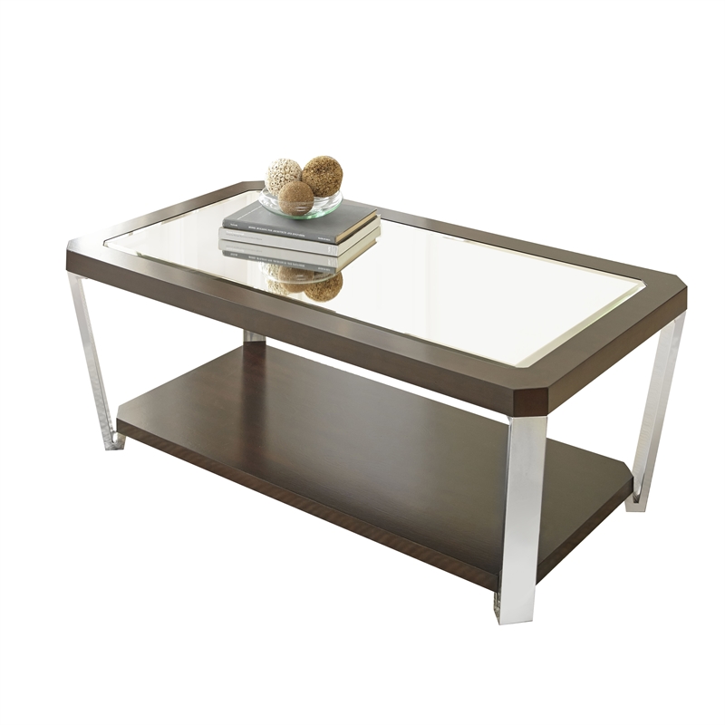 Steve Silver Truman 3pcs Occasional Coffee Table Set in Brown
