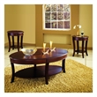 Steve Silver Troy 3pc Coffee Table Set in Brown