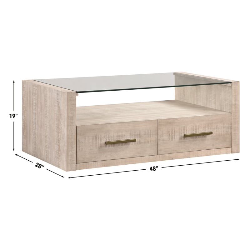 Steve Silver Garland Blonde 3-Piece Coffee & End Table Set in Tan