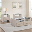 Steve Silver Garland Blonde 3-Piece Coffee & End Table Set in Tan