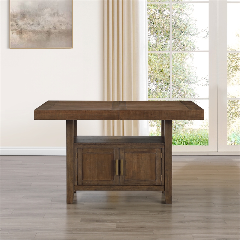 Steve Silver Garland 5pc Counter Dining Set in Brown