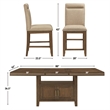 Steve Silver Garland 5pc Counter Dining Set in Brown