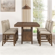 Steve Silver Garland 7pc Counter Dining Set in Brown