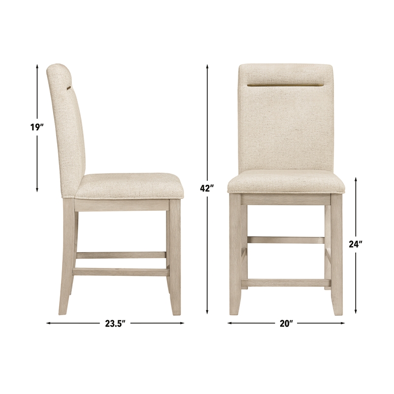 Steve Silver Garland 5pc Counter Dining Set in Tan/Sand