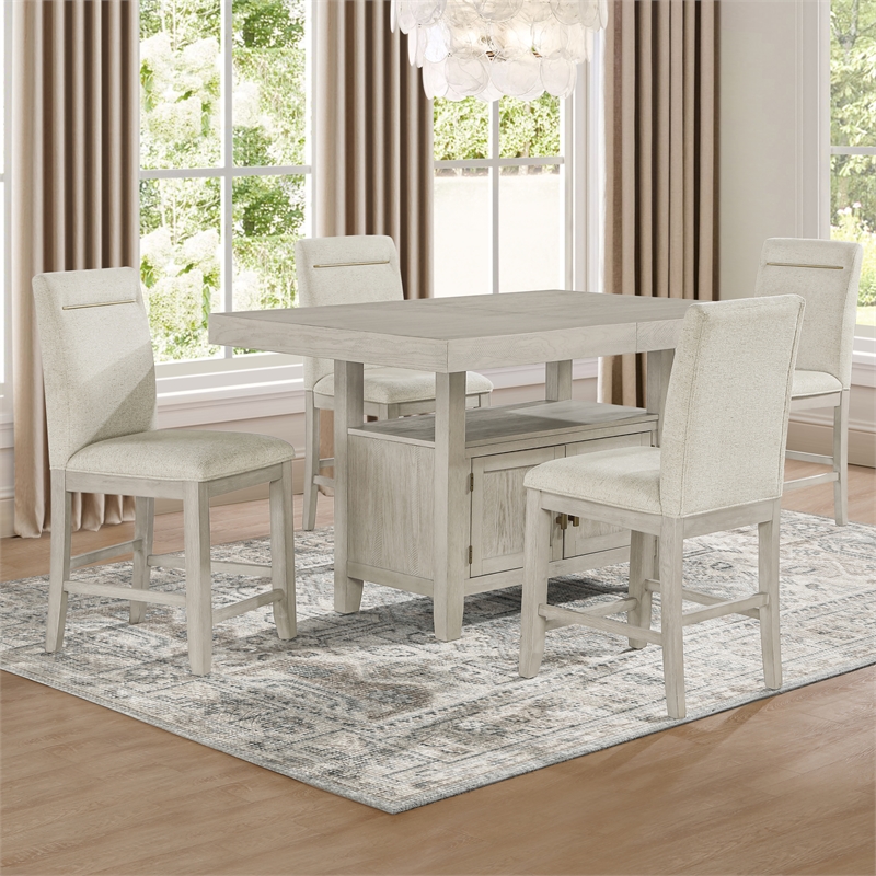 Steve Silver Garland 5pc Counter Dining Set in Tan/Sand