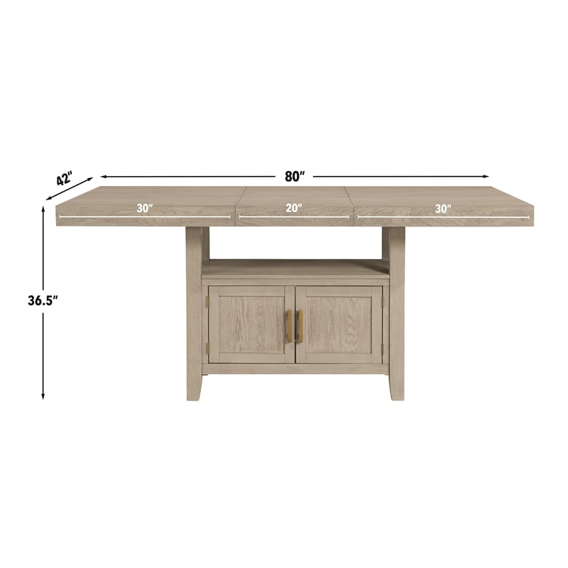 Steve Silver Garland 7pc Counter Dining Set in Tan/Sand