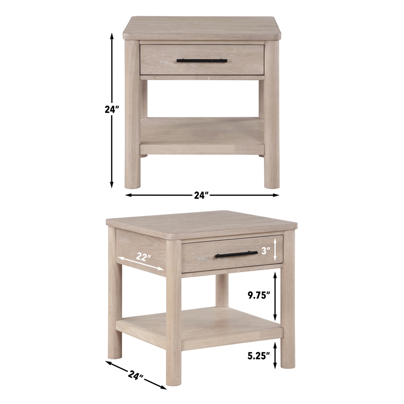 Steve Silver Gabby 3-Piece Coffee & End Table Set in Brown