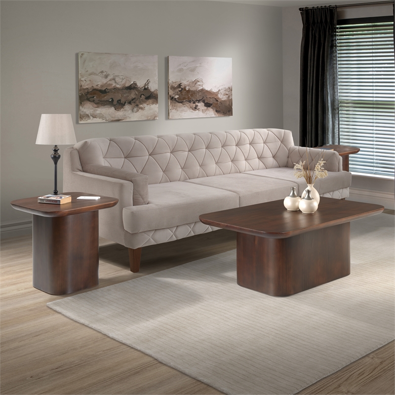 Steve Silver Hunter 3pc Coffe & End Table Set in Brown