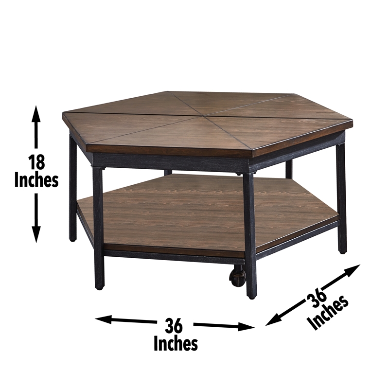 Steve Silver Ultimo 3PC Coffee Table Set in Brown
