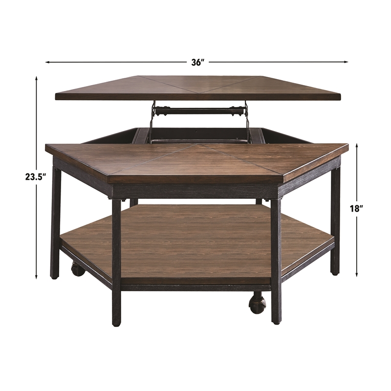 Steve Silver Ultimo 3PC Coffee Table Set in Brown
