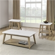 Steve Silver Vida 3PK Coffee & End Table Set in Brown