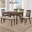 Steve Silver Joanna 6-Piece Dining Set in Brown