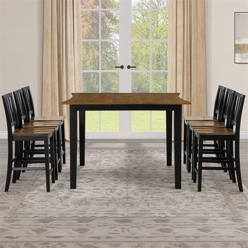 Steve Silver Joplin 7PC Counter Dining Set in Brown