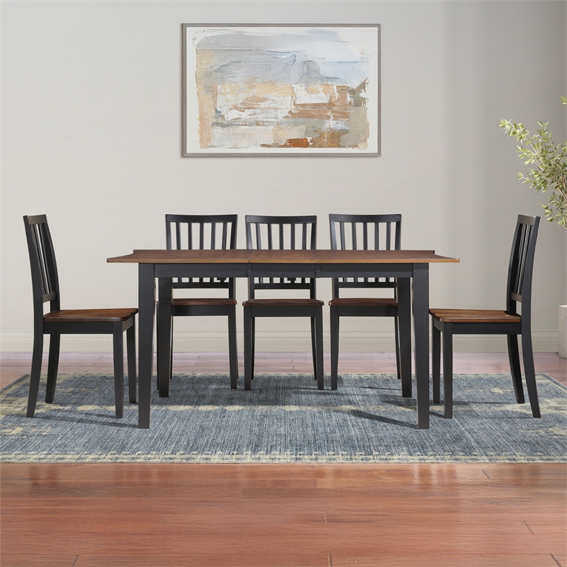 Steve Silver Joplin 7PC Dining Set with 6 Chairs in Brown