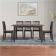 Steve Silver Joplin 7PC Dining Set with 6 Chairs in Brown