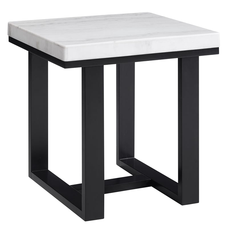 Steve Silver Lucca White Marble 3 Piece Coffee & End Table Set Set