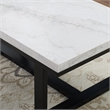 Steve Silver Lucca White Marble 3 Piece Coffee & End Table Set Set