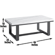 Steve Silver Lucca White Marble 3 Piece Coffee & End Table Set Set