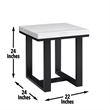 Steve Silver Lucca White Marble 3 Piece Coffee & End Table Set Set