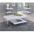 Steve Silver Lucia 3pc Coffee Table Set in White