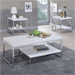 Steve Silver Lucia 3pc Coffee Table Set in White