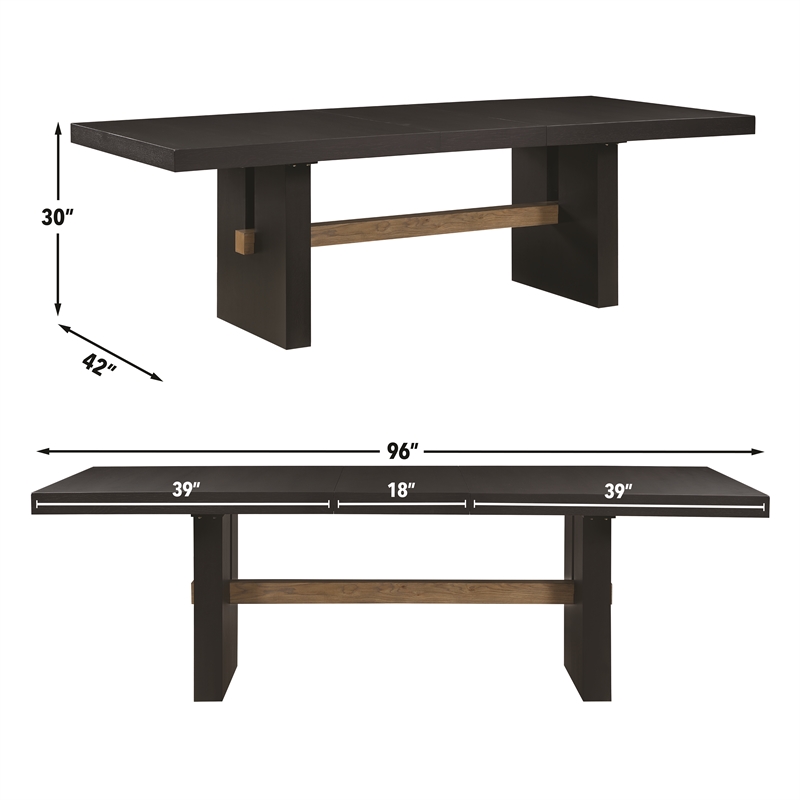 Steve Silver Aubrey Black 7pc Dining Set