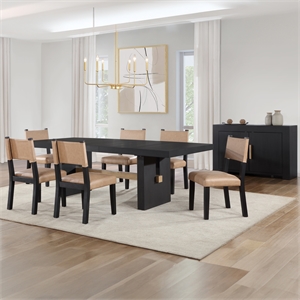 Steve Silver Aubrey Black 7pc Dining Set
