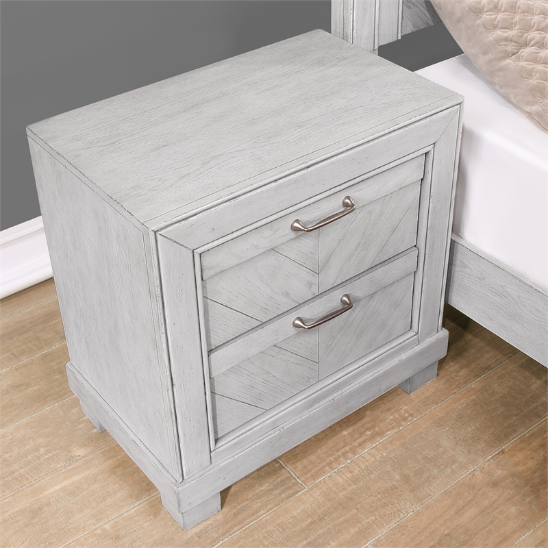 Steve Silver Montana 3 pc King Bedroom Set (2 NS+Bed) in Gray