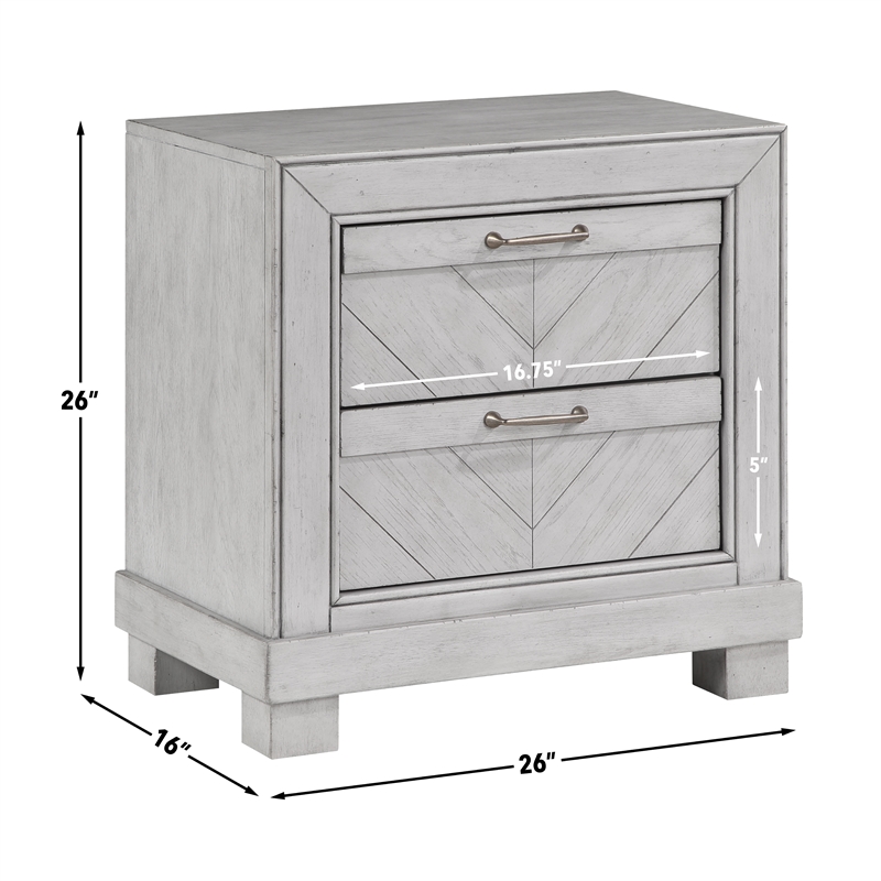 Steve Silver Montana 3 pc King Bedroom Set (2 NS+Bed) in Gray