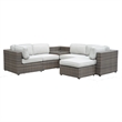 Steve Silver Tamyra 5PC Outdoor Sectional Sofa Set in Tan