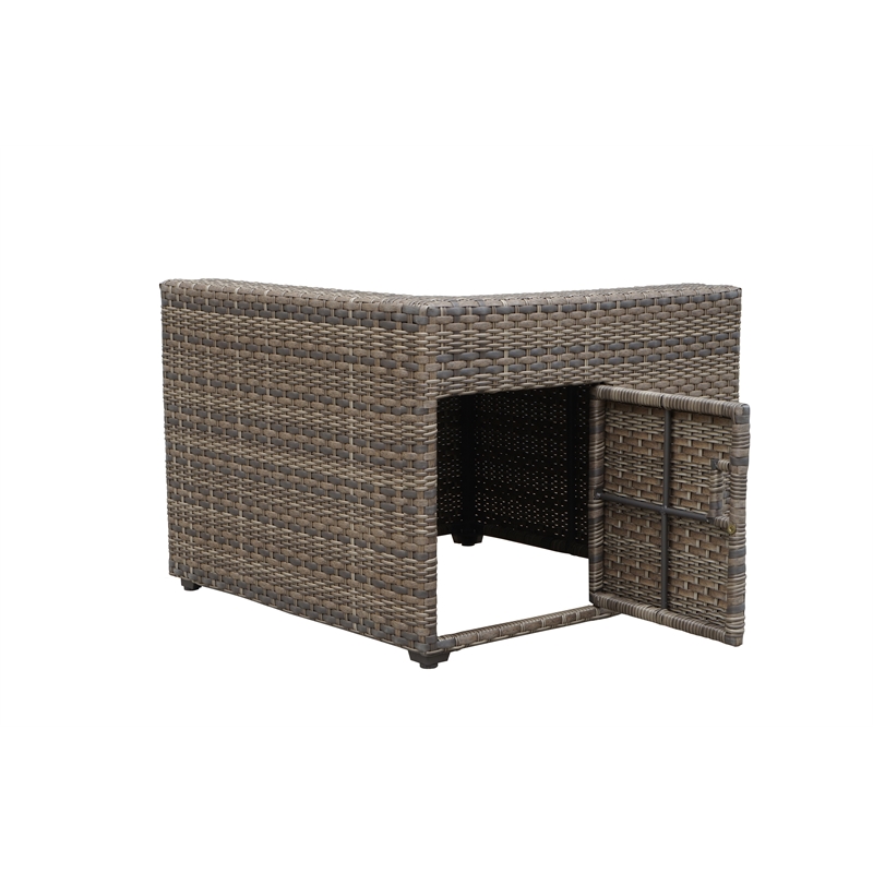 Steve Silver Tamyra 5PC Outdoor Sectional Sofa Set in Tan
