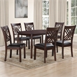 Steve Silver Adrian Oval Table - 7pcs Dining Table Set in Brown