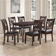 Steve Silver Adrian Oval Table - 7pcs Dining Table Set in Brown