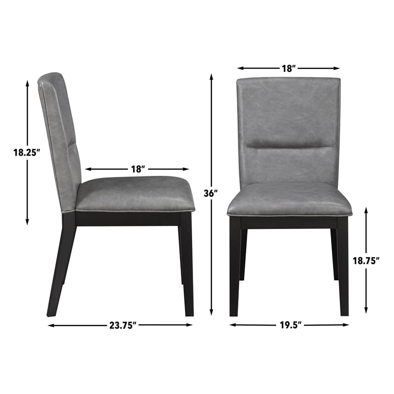 Steve Silver Amy 5-Piece Dining Set in Gray