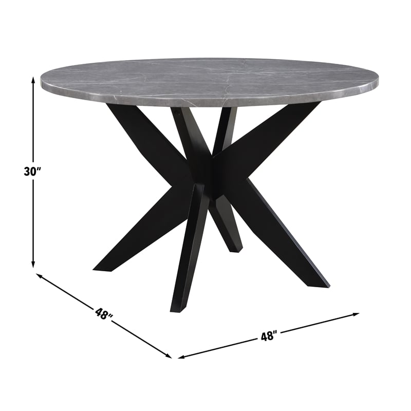 Steve Silver Amy 5-Piece Dining Set in Gray