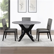 Steve Silver Amy 5-Piece Dining Set in Gray