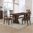 Steve Silver Auburn 5pc Dining Set in Brown