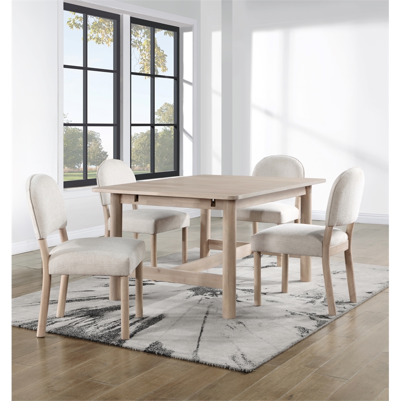 Steve Silver Gabby 5-Piece Dining Set (Table 4 Side Chairs) in Brown
