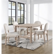 Steve Silver Gabby 5-Piece Dining Set (Table 4 Side Chairs) in Brown