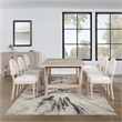 Steve Silver Gabby 7-Piece Dining Set (Table 6 Side Chairs) in Brown