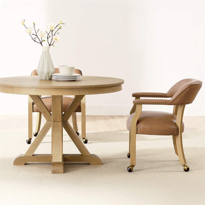 Steve Silver Rylie Dining Table in Natural Finish