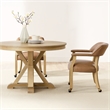 Steve Silver Rylie Dining Table & 4 Captains Chairs in Natural/Camel